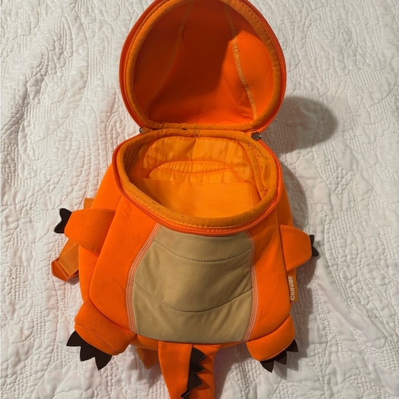 Canva Orange Dinosaur Kids backpack - Picture 4 of 6